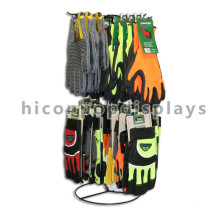 Luvas esportivas dobráveis ​​com bancada comercial customizada de metal giratório em prateleira de exibição